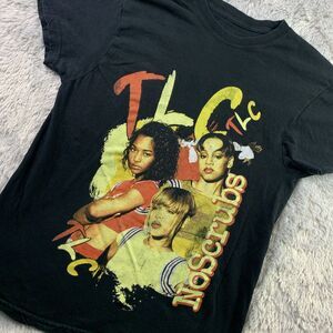 TLC Shirt Womens Medium Black No Scrubs Girl Group Hip Hop R&B Music Atlanta